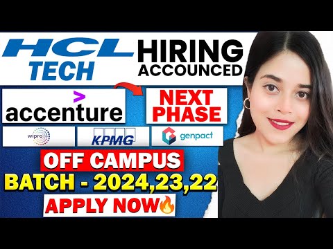 🔥ACCENTURE REJECTION MAIL | NEXT PHASE  | HCLTECH , WIPRO , KPMG, GENPACT HIRING | OFF CAMPUS 🔥