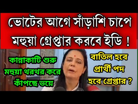 কান্নাকাটি শুরু গ্রেপ্তার হলেই প্রার্থী পদ বাতিল ভয়ে ঘাম ছুটছে মহুয়া মৈত্রের । ভোটের মুখে নতুন সংকটে