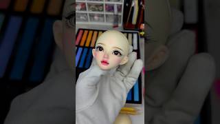 So kissable .👄✨#bjddolls #repaint #doll #custom  #dollmakeup  #bjd