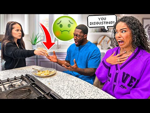 Putting My HAND In Kristen & Reafe FOOD While They EAT 🤮 *EPIC REACTION*