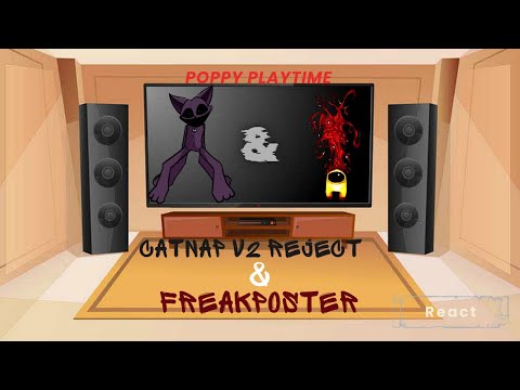 Poppy Playtime React - CatNap V2 Reject & Vs CARTOON CAT - FREAKPOSTOR - FNF Mod