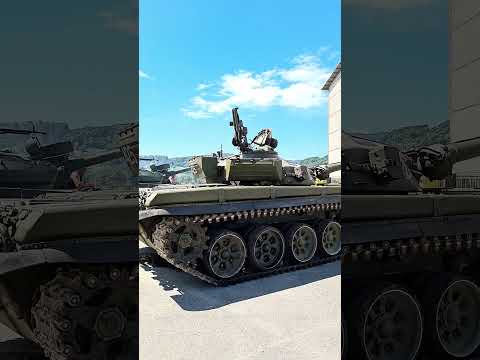 Russian tanks warming up their engines