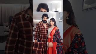 Rocking Star Yash with his beautiful wife Radhika pandit 😍🌟👌 #viral #letest #trending  #anjumishu