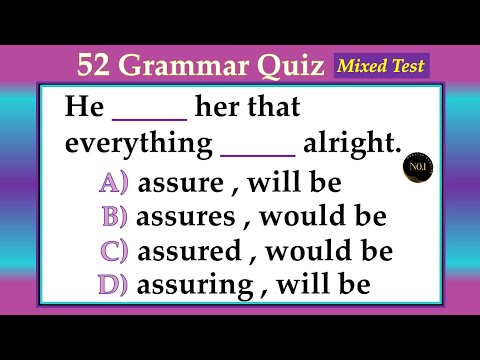 52 Verbs Test & Quiz | English All Tenses Mixed Quiz | English Grammar Quiz | No.1 Quality English