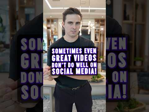 Sometimes even GREAT VIDEOS don’t do well!!! #socialmedia #socialmediamarketing  #marketing