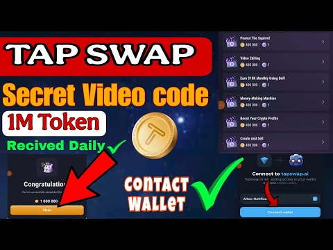 Tap Swap Secret Video code | Tap Swap All Task Complete ✅ Guide | How To Connect Wallet | Token talk