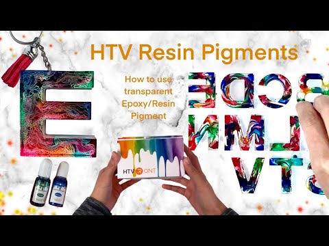 HTVRONT HTV Transparent Epoxy Resin | Resin Letter Keychains Tutorial Beginners