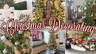 🎄 2024 CHRISTMAS DECORATE WITH ME 🎄 Cozy Christmas Living Room w/ Christmas Decorating Ideas