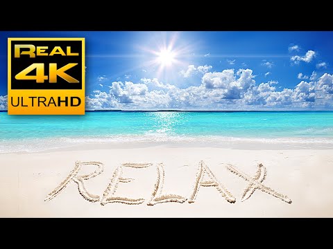 4K Relaxing & Satisfying Ocean Beach Waves and Birds Sounds 🌊 Yoga Sleep Relax Meditation - 2 hours