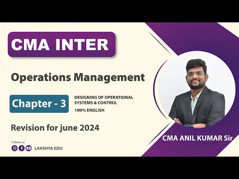 CMA INTER  || OM ||Revision for June 2024 || CH 3 || By CMA ANIL KUMAR B (AIR 4 & 42 )