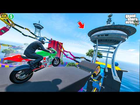 GTA 5 CRAZY BIKE PARKOUR GAMEPLAY | No Copyright Gameplay 4K 60fps | 833 | Dope Gameplays