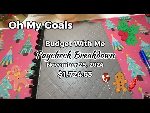 Budget With Me - Paycheck Breakdown {$1,724.63} | Oh My Goals