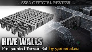 HIVE WALLS Pre-Painted Warhammer 40K Terrain Set by Gamemat.eu Review / Unboxing