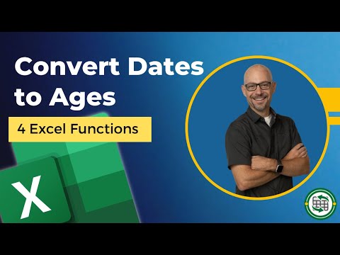 Excel How To Convert Dates to Ages in Years | Excel Formula Hacks