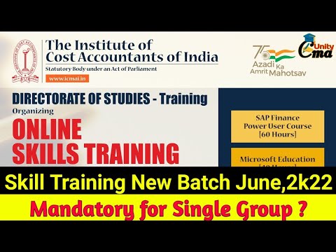 SKILL TRAINING June,2k22 //CMA STUDENTS ||Full Information|| Ankit-Poonia