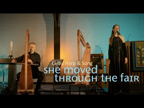 "She Moved Through the Fair" - Nadia Birkenstock & Ralf Kleemann (Celtic Harp) LIVE in Hamburg