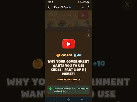 Memefi girls Coin video code today. Why you're government wants you to use CBDCS #memefivideocode