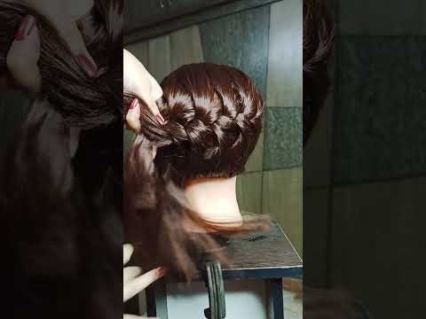 Easy French braid style for short hair #shortvideo #hairstyletutorial #shorts t