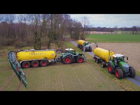 Gülleausbringung 2022 mit einem Fendt 1050 und einem Wienhoff Fass im südlichen Emsland