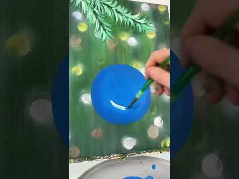 Beginner Christmas ornament painting idea! ✨🎄#easypainting  #beginner #acrylicpainting