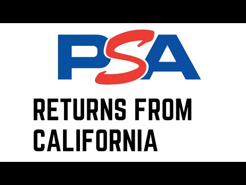 PSA 15 Card Regular Service Order Back from California