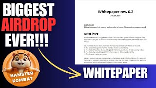 🚀 HAMSTER KOMBAT WHITEPAPER LEAKED: Billion-User Plan & MASSIVE Airdrop Revealed! 🐹💰