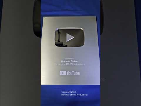 Hammer Striker 100K Award from YouTube!