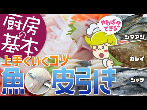 【厨房の基本】コツを知れば簡単！魚の皮引き