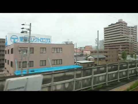 700系のぞみ307号 三河安城駅通過＆車内放送