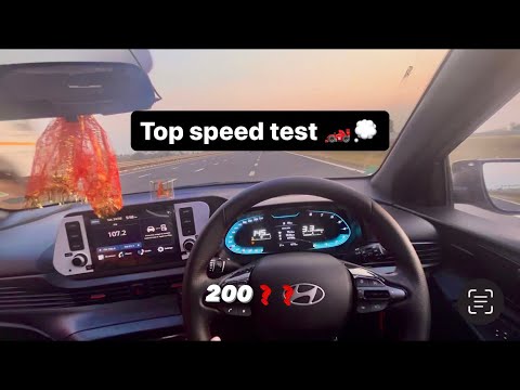 Top speed test of i20 nline manual 💭 || can 1 litre turbo touch 200❓