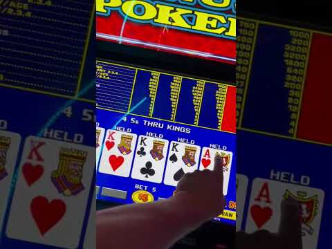 Dealt Quads with Good Luck Charm #videopoker #handpayjackpot #gambling #livelife365 #winning