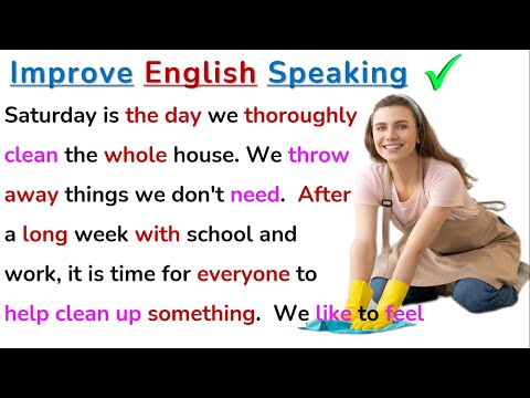 Family Life  house cleaning day ❤️ English  Present Tense Listening and Speaking Practice