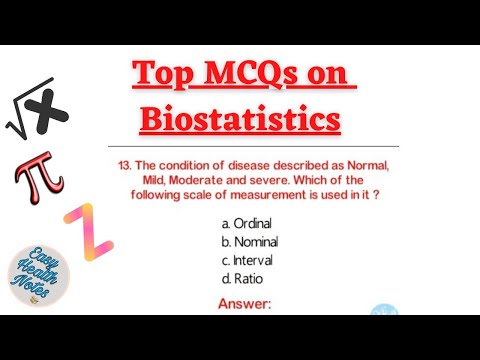 [BIO-STATISTICS MCQS] Medical & Paramedical Health Exams - Answers with Comments!