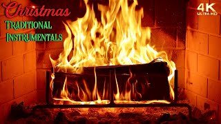 🎄🔥 Traditional Instrumental Christmas Music Fireplace 🔥🎄 Christmas Fireplace Ambience