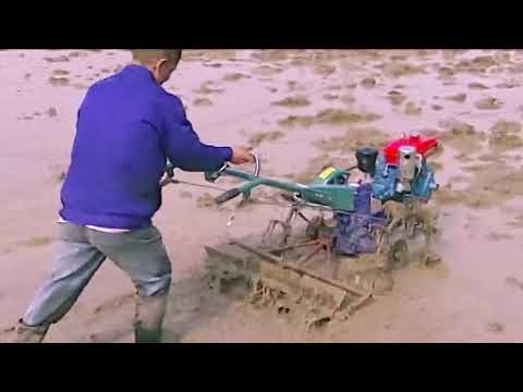 Small home two-wheel driving cultivator also for dragging