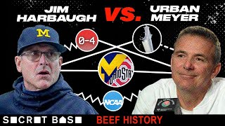 Jim Harbaugh and Urban Meyer beefed over the biggest rivalry in college football... and milk.