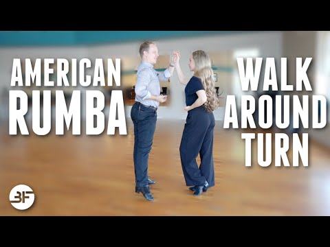 How to Rumba Dance for Beginners | American Rumba Walk Around Turn