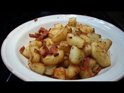 Home Fries or Texas Tators Crispy Fried Potatoes with Bacon