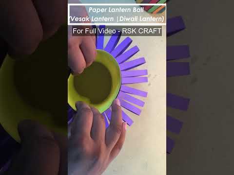 How to Make Paper Lantern Ball |Vesak Lantern |Diwali Lantern|Christmas craft|Paper lantern #Shorts