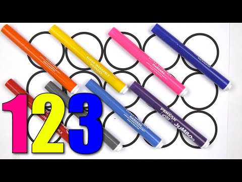 ( 1 2 3  ) ABC Fun Learning with BIG Marker Pens: A Colorful Adventure in Numbers | AKN Kids House