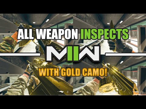 COD: Modern Warfare 2 - All Weapon Inspect Animations With Gold Camo