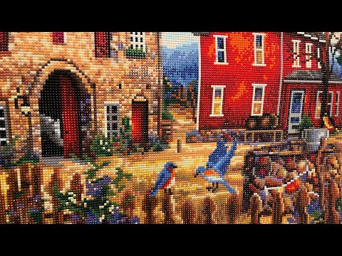 Completed The Bluebirds’ Song by Chuck Pinson| DIAMOND ART CLUB