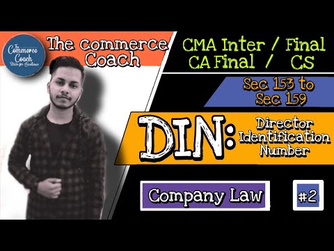 02 Director Identification Number : Sec 153 to Sec 159 : The commerce coach