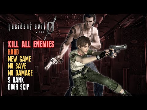 [Resident Evil Zero HD Remaster] Kill All Enemies, Hard, No Save No Damage, S Rank, Door Skip