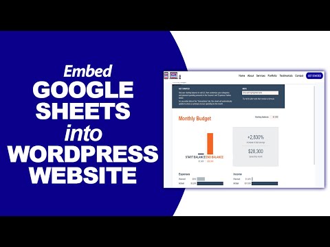 How to Embed Google Sheets into your WordPress Website