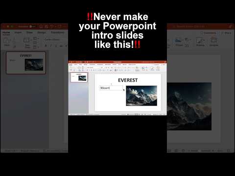 The next time you need a PowerPoint intro, try this!😎 #powerpoint #everest #ppt #animation