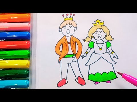 Drawing and Painting  Prince and Princess for Kids & Toddlers | Simple Drawing, Coloring #drawing