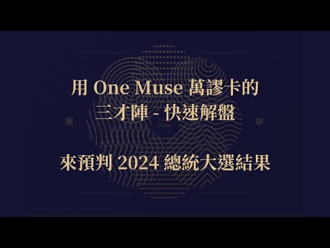 2024 總統大選預測｜One Muse 萬謬卡