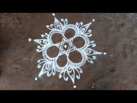 chithirai madham poo kolam easy poo kolam||easy rangoli