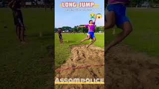 Assam police AB UB long jump pending 22feet😭😱//#assampolice #longjump #shortvideo #virelshorts #new